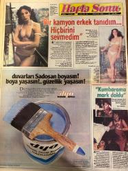 HAFTA SONU GAZETESİ DOĞUM GÜNÜ HEDİYESİ  ( Turkish Newspaper ) - 30 MAYIS 1980 -TAM TAKIM 12 SAYFADIR -Memduh Ün – Fatma Girik – Tarık Akan – Selda – Sezer Aksu – Şehnaz – Feri Cansel – Seçil Heper – Nigar Uluerer – Cüneyt Arkın – Betül Arkın – Defne Yalnız – Sevim Çağlayan – Ümit Tokcan – Gönül Akkor – Ali – Diskotek Leyla – Bastıbacak – Bizimkiler Fatma Girik’in uçuruma ittiği kız – Memduh Ün’ün tek kızı akıl hastanesine düştü – Fatma Girik – Selim Güner – Yusuf Sezgin – Erol Büyükburç – Tatlıses – Vanlı İses – Melek Zobu – Sevim Çağlayan – Defne Yalnız – Bülent Ersoy – Bo Derek – Bakan Bey – Kadir İnanır – Ekrem Bora – Serpil Örümcer – Diskotek Leyla – Bastıbacak – Bizimkiler Fatma Girik’in uçuruma ittiği kız – Bu, Fatma’nın ikinci kurbanıdır – Oğlum o adama ‘baba’ diyemez – Sakat kalmak korkusu hiçbir şeye benzemiyor – Tatlıses’e karşı Vanlıses – Kocası soyuyor Bo üne kavuşuyor – Korkudan yatağa düştü – Bülent Ersoy Paris’ten arıyor – Ne de olsa eski toprak – Saadet Sun “İnadım ina