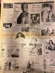 HAFTA SONU GAZETESİ DOĞUM GÜNÜ HEDİYESİ  ( Turkish Newspaper ) - 30 MAYIS 1980 -TAM TAKIM 12 SAYFADIR -Memduh Ün – Fatma Girik – Tarık Akan – Selda – Sezer Aksu – Şehnaz – Feri Cansel – Seçil Heper – Nigar Uluerer – Cüneyt Arkın – Betül Arkın – Defne Yalnız – Sevim Çağlayan – Ümit Tokcan – Gönül Akkor – Ali – Diskotek Leyla – Bastıbacak – Bizimkiler Fatma Girik’in uçuruma ittiği kız – Memduh Ün’ün tek kızı akıl hastanesine düştü – Fatma Girik – Selim Güner – Yusuf Sezgin – Erol Büyükburç – Tatlıses – Vanlı İses – Melek Zobu – Sevim Çağlayan – Defne Yalnız – Bülent Ersoy – Bo Derek – Bakan Bey – Kadir İnanır – Ekrem Bora – Serpil Örümcer – Diskotek Leyla – Bastıbacak – Bizimkiler Fatma Girik’in uçuruma ittiği kız – Bu, Fatma’nın ikinci kurbanıdır – Oğlum o adama ‘baba’ diyemez – Sakat kalmak korkusu hiçbir şeye benzemiyor – Tatlıses’e karşı Vanlıses – Kocası soyuyor Bo üne kavuşuyor – Korkudan yatağa düştü – Bülent Ersoy Paris’ten arıyor – Ne de olsa eski toprak – Saadet Sun “İnadım ina