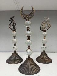 Muazzam Kristal Detaylı Mevlevi 3'lü Alem Seti