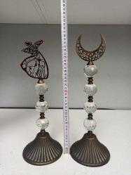 Muazzam Kristal Detaylı Mevlevi 3'lü Alem Seti