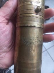 Ay yıldız damgalı pirinçten mamül büyük boy kahve değirmeni,