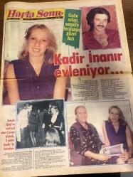 HAFTA SONU GAZETESİ DOĞUM GÜNÜ HEDİYESİ  ( Turkish Newspaper ) - 13 HAZİRAN 1980 -TAM TAKIM 12 SAYFADIR -Kadir İnanır – Canan Özbek – Selçuk Ural – Behiye Aksoy – Ahmet Özhan – Günhan – Mehmet Ali Canbek – Belma Kaba – Gökben – Müjde Ar – Tatlıses – Billy – Safiye Ayla – Ata – Helena Rubinstein – Gönül Yazar – Zeki Müren – Bahar Erdeniz – Engin – Fikret Hakan – Bakan Bey – Arzu Okay – Diskotek Leyla – Bastıbacak – Bizimkiler Kadir İnanır evleniyor – Gelin adayı sosyete terzisinin güzel kızı – Selçuk Ural’ın eski eşi Canan Özbek 3 yıldır Kadir’le beraber – Behiye Aksoy Ahmet Özhan aşkı dillerde – Sahnelerin pisliği 5 milyona temizlendi – Gökben’in uğursuz gelinliği – Müjde Ar Tatlıses’i kapı dışarı etti – Bu Bakırköylü’lerden korkulur – Ömrünün 5 yılı gitti – Amerika’da gençlik aşısı – Zengin ve yoksul’un Billy’si evlendi – Artık kartlaşıyorum – Safiye Ayla ve Ata’nın 42 yıllık vasiyeti – Beni artık yok bilin – Gitti paracıklar – Bahar Erdeniz haklı çıktı – Engin alkış topluyor –Meral O