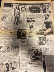 HAFTA SONU GAZETESİ DOĞUM GÜNÜ HEDİYESİ  ( Turkish Newspaper ) - 13 HAZİRAN 1980 -TAM TAKIM 12 SAYFADIR -Kadir İnanır – Canan Özbek – Selçuk Ural – Behiye Aksoy – Ahmet Özhan – Günhan – Mehmet Ali Canbek – Belma Kaba – Gökben – Müjde Ar – Tatlıses – Billy – Safiye Ayla – Ata – Helena Rubinstein – Gönül Yazar – Zeki Müren – Bahar Erdeniz – Engin – Fikret Hakan – Bakan Bey – Arzu Okay – Diskotek Leyla – Bastıbacak – Bizimkiler Kadir İnanır evleniyor – Gelin adayı sosyete terzisinin güzel kızı – Selçuk Ural’ın eski eşi Canan Özbek 3 yıldır Kadir’le beraber – Behiye Aksoy Ahmet Özhan aşkı dillerde – Sahnelerin pisliği 5 milyona temizlendi – Gökben’in uğursuz gelinliği – Müjde Ar Tatlıses’i kapı dışarı etti – Bu Bakırköylü’lerden korkulur – Ömrünün 5 yılı gitti – Amerika’da gençlik aşısı – Zengin ve yoksul’un Billy’si evlendi – Artık kartlaşıyorum – Safiye Ayla ve Ata’nın 42 yıllık vasiyeti – Beni artık yok bilin – Gitti paracıklar – Bahar Erdeniz haklı çıktı – Engin alkış topluyor –Meral O