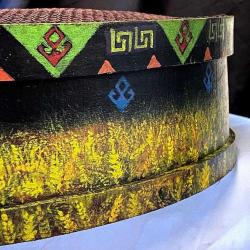 Dekoratif El Boyamalı Ahşap Elek