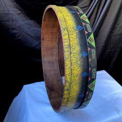 Dekoratif El Boyamalı Ahşap Elek