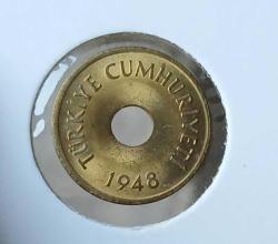 (delikli)  1948  1 kuruş   Çil +