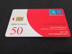 T.TELEKOM - 50'LİK TELEFON KARTI AĞUSTOS 2009