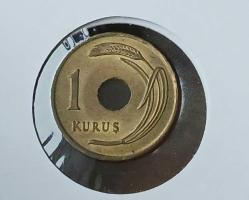 (delikli)  1950  1 kuruş   Çil +
