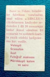 Türkiye Kraliçesi -Sami ve Fehmi biraderler. Besler Çikolatası