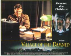 VILLAGE OF THE DAMNED - LANETLİLER KASABASI FİLMİNİN ORJİNAL LOBİ KARTI - CHRISTOPHER REEVE, KIRSTTIE ALLEY, LINDA KOZLOWSKI - USA DÖNEM BASKISIDIR - NO: 2