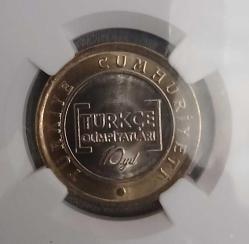 2012 1 Lira  Türkçe Olimpiyatlar NGC MS 66