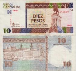 KÜBA 10 PESO 2008 KONVERTIBL PESO. ÇOK TEMİZ+