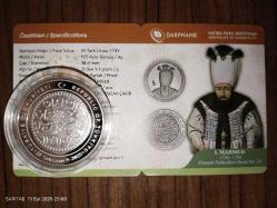 Padişahlar no 24 1. Mahmut Darphane Sertifikalı Gümüş Hatıra Para