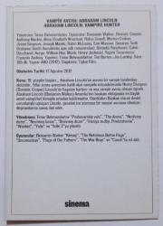 Vampir avcısı: Abraham Lincoln / Abraham Lincoln: Vampıre Günter ~ [ SİNEMA KARTI ]