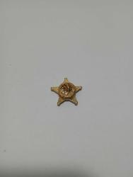 Yeni minyatür Çanakkale yıldızı siyah mineli yaka rozeti