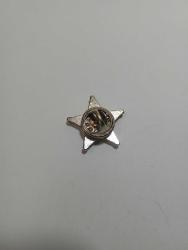 Yeni minyatür Çanakkale yıldızı kırmızı mineli yaka rozeti