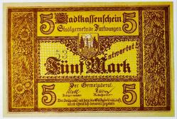 Almanya Asırlık Banknot 5 Mark.. ((1918))