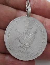 1960 İHTİLAL PARASI ON LİRA GÜMÜŞ HAKİMİYET MİLLETİNDİR İBARELİ GÜMÜŞ ZİNCİRLİ ORİJİNAL KOLYE 3C1RRR1 ÇOK NADİR