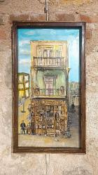 Tarihi Dükkan Önü Betimlemesi – Çerçeveli Tablo (39×70)