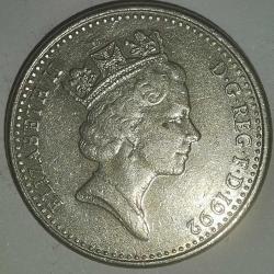 İNGİLTERE  1992  10  PENCE