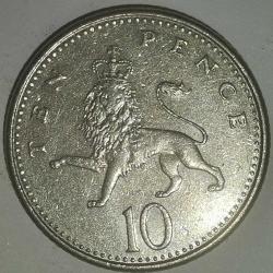 İNGİLTERE  1992  10  PENCE