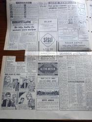 Hürriyet Gazetesi - Turkish Newspaper - 4 Ocak 1964 - meclis grubu karar aldı Yeni Türkiye Partisi güven oyu verecek - İsmet İnönü Kıbrıs'a tek taraflı müdahale edemezdim diyor - Kıbrıs olaylarını takip eden arkadaşımız Aydoğan Önol fotoğraf - Rumlar Türkleri açlıkla dize getirmek istiyor - şehirlerde köylerde hatta Türk alayında yiyecek bitti - Baf ve Larnaka kasabalarında kanlı çarpışmalar devam ediyor - Rumlar Türk rehinelerini götürürken kum torbası gibi siper yapıyorlardı  - Ataş Rafinerisi grevi 40 milyon lira zarara yol açtı - Yunan halkı Kıbrıs için ne diyor - Fatma Girik'in evi mühürlendi Fotoğrafı - Tanju Gürsu ve Çolpan İlhan bütün suçumuz sevmek filminde fotoğraf - Gönül Yazar ve Orhan Günşiray bir gecelik gelin filminde fotoğraf - 1963 yılında kaybettiğimiz sanatçı Suphi Kaner Fotoğraf - 1963'te Türk perdesinde mühim olaylar - 12 ay içinde de tam 111 film çevrildi - 1963'te Memleketimizde sevilen sesler ve şarkılar - Kleopatra çizen Faruk Geç - Sinema - Tiyatro