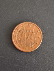İSPANYA 5 EURO CENT 2001