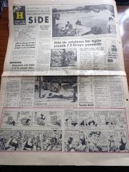 Hürriyet Gazetesi - Turkish Newspaper - 19 Haziran 1964 - Cemal Gürsel'in mektubu - Cemal Gürsel partileri yine ikaz etti - İsmet İnönü senato'da da Kıbrıs işini anlattı - güvenoyu için adalet partisinde karar değişikliği muhtemel - Sadettin Bilgiç kongre'ye kadar Adalet Partisi Genel Başkanı Fotoğrafı - milletvekilleri güvenoyu toto oynadılar - Cumhuriyetçi Köylü Millet Partisi sıkıyönetimin uzatılmasının aleyhinde oy kullanacak - Birleşik Arap Cumhuriyeti başkanı ağır siklet boks şampiyonu Muhammed Ali Clay'i kabul etti - Adana'da dansözler daha az soyunacak - Çarşıkapıdaki yeraltı geçidi tamamlanmadan açıldı ve ilgi gördü fotoğraf - Rumlar el bombası kullanıyor - Sinemalı tren fotoğraf - Bir hayal uğruna çizen Faruk Geç - bizimkiler yazan Kemal Bisalman çizen Sezgin Burak - İstanbul Ankara Radyosu Programı - kesenize göre yaz tatili Side - Manavgat şelalesi fotoğraf - Side'de ortalama bir öğün yemek 7,5  liraya yenilebilir - Side'yi süsleyen tarihi eserlerden biri fotoğraf