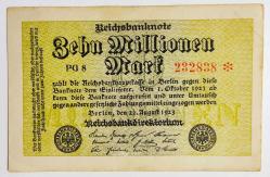 Almanya Asırlık Banknot 10 Milyon Mark.. ((1923))