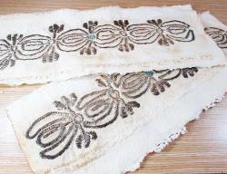 AnTiKa TeL KıRMa Ve GıLBıDaN İŞLEMELİ PANOLUK 2 PARÇA....