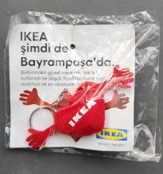 *** İKEA KALP ŞEKLİNDE PELUŞ ANAHTARLIK. YENİ
