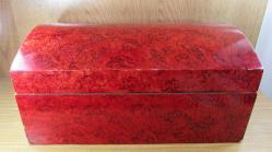 EsKi KAPLAMALI AHŞAP KÜÇÜK SANDIK.....42cm