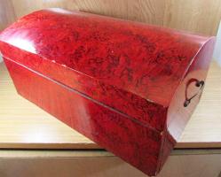 EsKi KAPLAMALI AHŞAP KÜÇÜK SANDIK.....42cm