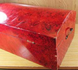 EsKi KAPLAMALI AHŞAP KÜÇÜK SANDIK.....42cm