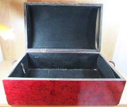 EsKi KAPLAMALI AHŞAP KÜÇÜK SANDIK.....42cm