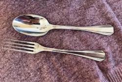 KUTUSUNDA CHRISTOFLE GÜMÜŞ KAPLAMA YEMEK KAŞIĞI VE ÇATALI