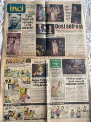 TERCÜMAN GAZETESİ İNCİ İLAVESİ DOĞUM GÜNÜ HEDİYESİ (Türkish Newspaper) - 5 NİSAN 1984 - 4 SAYFADIR -Tekin Akmansoy-Leman Cidamlı-Kadir Şengün-Zeki Alpan-Hulusi Kentmen-M. Ali Erbil-Sonat Seçkin-Halil Akçatepe-Gülşen Gürsolu-Sadi Hoşses-Dr. Asaf Demirbas-Yusuf Nalkesen-Ali Rıza Gültekin-Berhan Şimşek-Sevim Özen-Münir Özkul-Renat Fosforoğlu-Sabahattin Işık-Pearl S. Buck-Nevil Babılas-Peride Celal-Haldun Taner-Pakistan Büyükelçisi Begüm Abbas-Richard Channing-Lana Turner-Jacqueline Ziya Şafak-Defne Yalnız-Mete Sezer  inci-Himmet Ağa’nın izdivacı-Türk müziğinin ustalarından seçmeler-Sadi Hoşses hacca gidiyor-İnanç Dünyası’nda Nalkesen’in kasideleri okunacak-Araştırma ve icra-Türk müziği 3-İki Aşk Arasında-Baş keli-Bunalımı önleyici beslenme rejimi-Üç Yirmidört Saat-Fatoş’la Başbaşa-İçimizdeki Şiirler-İlk Üç-Şahin Tepesi’nde yıllanmış sırlar çözülecek-Dost sofrası-Defne Yalnız Kız çocuk istiyorum-Bahar çayında ipek mendil armağan edildi-Keloğlan-Pasaklıgiller-Bay Ortadirek