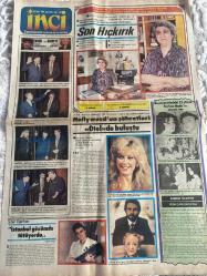 TERCÜMAN GAZETESİ İNCİ İLAVESİ DOĞUM GÜNÜ HEDİYESİ (Türkish Newspaper) - 28 MART 1984 - 4 SAYFADIR -Tekin Akmansoy-Nuri Akmansoy-Leman Cidamlı-Kerime Nadir-Bette Davis-Anne Baxter-James Brolin-Morgan Fairchild-Sibel Egemen-Kemal Yıldız-Behram Şimşek-Lütfü Şenlendirici-Elhan Engin-Cemil Cem-Melih Uşak-Mehmet Sporonglu-Sabahat Tijen-Pearl S. Buck-Nebil Barlas-Hasene Demir-Mehmet Nuri-Hülya Koçyıldırım-Enver Burçkin-Prens Andrew-Prens Charles-Lady Diana-Mick Jagger-Jerry Hall-Marcello Mastroianni-Son Hıçkırık-Hollywood’un şöhretleri Otel’de buluştu-İstanbul gözümde tütüyordu-Yeşilçam dosyası-Günün modeli-Bebekte ışılma duyusu daha dünyaya gelmeden önce vardır-101 Yazar Roman-Son Hıçkırık-Sağlığımız ve Biz-Ne kadar uyumalıyız-Üç soru üç cevap-Aşırı direncide kazaklar-Fatoş’la başbaşa-Hatırlarsın aklına gelenler-İnci falınız-Teyze kızına âşık oldu-Bir emeklinin renkli dünyası-Antika beşik e bilgisayar takıldı-Marcello tiyatrocu oldu-Keloğlan Deli Cabbar (karikatür)-Çizer Ziya Şafak-Pasaklıg