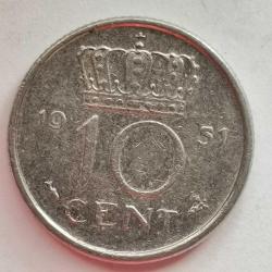 HOLLANDA  1951   10 CENT