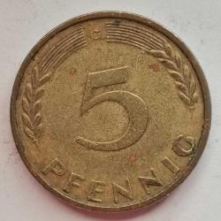 ALMANYA   1950 G   5 PFENNIG