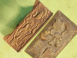 Mücevher Kutusu,  Para Kutusu,  Uzak Doğu Ejderha ve Leylek Motifli, Koleksiyonluk Bakalit Kutu 15 x 9 x 5 cm.