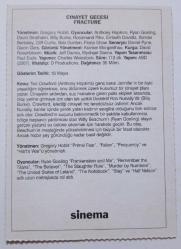 Cinayet gecesi / Fracture - Anthony Hopkins & Ryan Gosling ~ [ SİNEMA KARTI ]