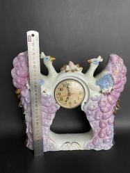 TAVUSKUŞU PORSELEN SAAT ESKİ 1970ler