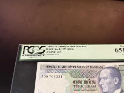 PCGS 65 PPQ (PMG EPQ eşdeğer) 7. Emisyon 10000 Türk Lirası I08
