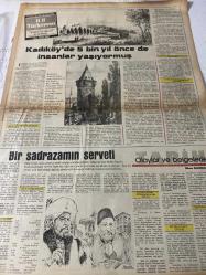 TERCÜMAN GAZETESİ TÜRKISH NEWSPAPER-6 HAZİRAN 1982-İmparatorluğa Veda-İlhan Bardakçı-Bir Başvekilin Feci Sonu-Mithat Paşa-Mahmut Paşa-Kara Leke-İhtimaller Silsilesi-Felicita Mutluluk-Romina Power-Al Bano-Türkiye’ye ilk fırsatta tekrar geleceğiz-Sheila tatile çıkıyor-Sheila-Gary Cooper-Richard Harris-Nikka Costa-Kadıköy’de 5 bin yıl önce de insanlar yaşıyormuş-Bir sadrazamın serveti-Rüstem Paşa-Olaylar ve belgelerle-Prenses Marla Fedorovna-Necip (çizer imzası)