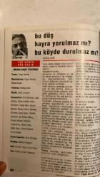 TİYATRO AYLIK HABER TANITIM DERGİSİ - OCAK 1993 SAYI: 22  MUSTAFA DEMİRKANLI - AYŞE ATEŞ - COŞKUN TUNÇTAN - ADNAN TÖNEL - RUTKAY AZİZ - MOLIÈRE - NALAN ÖZÜBEK - SABİH AKGÜN - GÖKHAN AKÇURA - ENİS BAKIŞKAN - KENAN UÇAR - MEHMET DEMİR - GÜLRİZ SURURİ - YALÇIN BAYKUL - ZEYNEP ÜSKÜL - ÇETİN ETİLİ - H. ZAFER ŞAHİN - S. ARDA AYDOĞAN - BAHTİYAR ENGİN - SAVAŞ ÇEKİÇ - SİNAN ŞANLIER - ORHAN ALKAYA - GENCO ERKAL - AZİZ ÇALIŞLAR - FİKRET İLKİZ - TAMER LEVENT - YILMAZ ONAY - ALİ TAYGUN - IŞIK YENERSU  MERHABA - HABERLER - W. SHAKESPEARE - BU DÜŞ HAYRA YORULMAZ MI? - BU KÖYDE DURULMAZ - PARİS MEKTUBU - KUTSAL AİLENİN ÇÖKÜŞÜ - SAHNEYE CAN KATANLAR - SEVGİ VE İNSANLIK KAZANACAK: ANA - ÖMRÜNÜ BİR TİYATRO DERGİSİNE ADAYAN ADAM - BİLİM GÜZEL VE ŞİİRSEL - MEMET NASIL MEHMET OLDU - KONUK YAZAR: GÜLRİZ SURURİ - ETİK DEĞERLERLE ÇATIŞMA - BERLİN MEKTUBU - DÜN DÜNDÜR - AŞKIN - MERHABA CINDERELLA - KİTAPLAR - LANETLİ GEMİ İSTANBUL’DA  - TAM TAKIM EKSİKSİZ 50 SAYFA