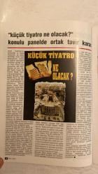 TİYATRO AYLIK HABER TANITIM DERGİSİ - EKİM 1993 SAYI: 30  MUSTAFA DEMİRKANLI - NALAN ÖZÜBEK - RUTKAY AZİZ - ENİS BAKIŞKAN - ORHAN ALKAYA - GENCO ERKAL - GÖKHAN AKÇURA - NURAY AVŞAR - YILMAZ ÖĞÜT - EMİN ŞENOL - FİKRET İLKİZ - YILMAZ ONAY - DİKMEN GÜRÜN UÇARER - ASLI ÖNGÖREN - MURAT KARASU - TEVFİK YALÇIN - MEHMET ATAK - BELGİN SUNAL - SEVİN OKYAY - YILDIZ TUNBUL - OBEN GÜNEY - SAVAŞ ÇEKİÇ - SİNAN ŞANLIER  KÜÇÜK TİYATRO’YU ELİMİZDEN ALMAYIN - TİYATRO ŞARKILARI RESİTALİ - BİR SEZON DAHA BÖYLE BAŞLIYOR - BU AY SAHNEYE ÇIKANLAR - EDİNBURG VE MONACO FESTİVALLERİ - TİYATROLARA YARDIM - OBEN GÜNEY VE SON TİYATRO DERSİ - DÜŞÜŞÜ - KİTAPTA TİYATRO - MAHAGONNY KENTİNİN YÜKSELİŞİ - DORMEN TİYATROSU: MÜZİKALLERE SELAM - ANKARA GENÇ TİYATROLAR BİRLİĞİ - OLUŞUM TİYATROSU: ÇOCUKLAR YÖNETİMDE - BETHUNE TOPLULUĞU: LABICHE OYUNLARI - AKSANAT ORTAK ÜRETİM LABORATUVARI - ESENYURT BELEDİYESİ: RIFAT ILGAZ AMFİ TİYATROSU - TRABZON SANAT TİYATROSU - ÇOCUKLARA YARATICI DRAM VE TİYA  - TAM TAKIM EKSİKSİZ 50 SAYFA