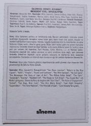 Ölümcül deney : Kıyamet / Resıdent evıl : Apocalypse - Milla Jovovich ~ [ SİNEMA KARTI ]