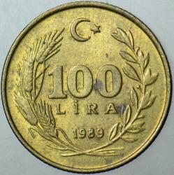 TÜRKİYE CUMHURİYETİ 100 LİRA 1989 SEYREK SAÇ. ÇİLALTI(-)
