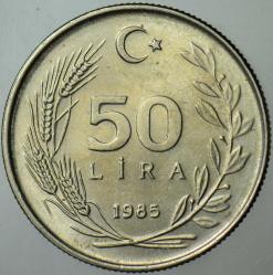 TÜRKİYE CUMHURİYETİ 50 LİRA 1985 ÇİLALTI+
